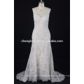 Großhandels nach Maß Spitze-Sleeveless Hochzeits-Kleid Backless Brautkleid
